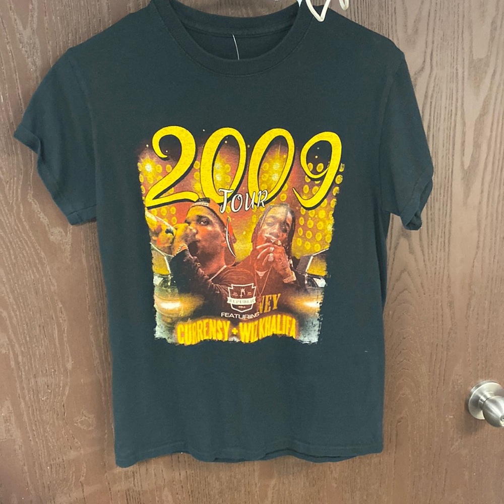 Wiz Khalifa and Curren$y 2009 tour T-shirt